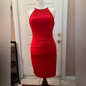 Cache Red Strapless Dress